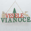 Nápis VESELÉ VIANOCE 20x39 cm